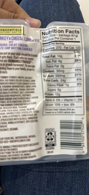 SMOKED TURKEY & CHEESE LUNCH KIT front packaging