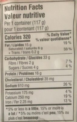 Natural Pepperoni & Cheese lunch kit nutrition facts table