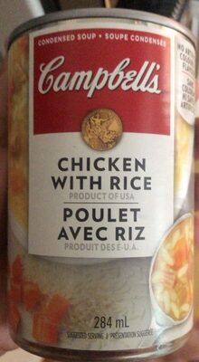 Chicken with rice condensed soup 284ml can
