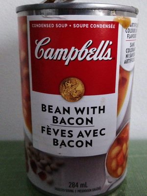 Campbell's Bean with Bacon Soup front packaging