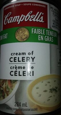 Crème de céleri faible en gras