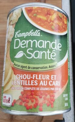 Soupe chou-fleur et lantille