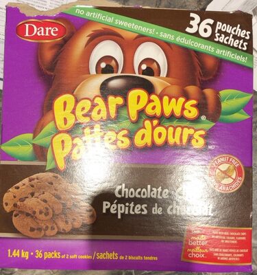 Bear Paws Pattes d'ours Chocolate Chip front packaging