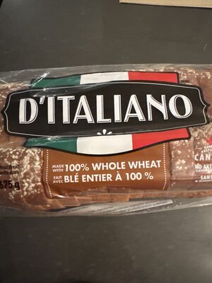 100% whole wheat bread front packaging