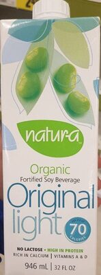 Boisson De Soya Enrichie Biologique Original Légère