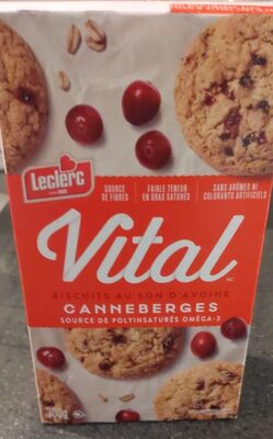 Biscuits Vital au son d'avoine et canneberges