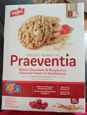 Biscuits chocolat blanc et framboises