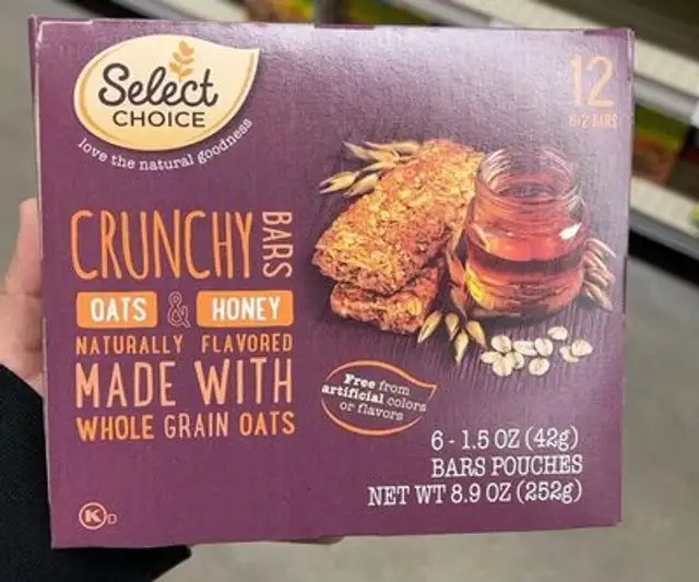 Crunchy bars oats & honey