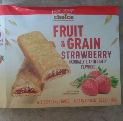 fruit and grain strawberry cereal bar