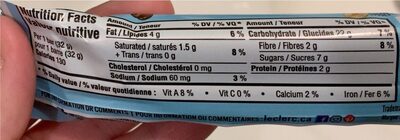 Go pure nutrition facts table