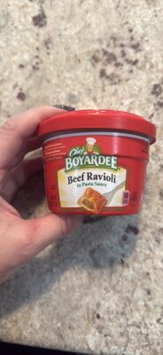 Beef Ravioli in Pasta Sauce