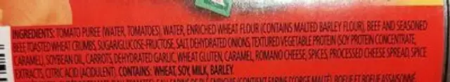 Ravioli Au Boeuf Extra-farci ingredients label