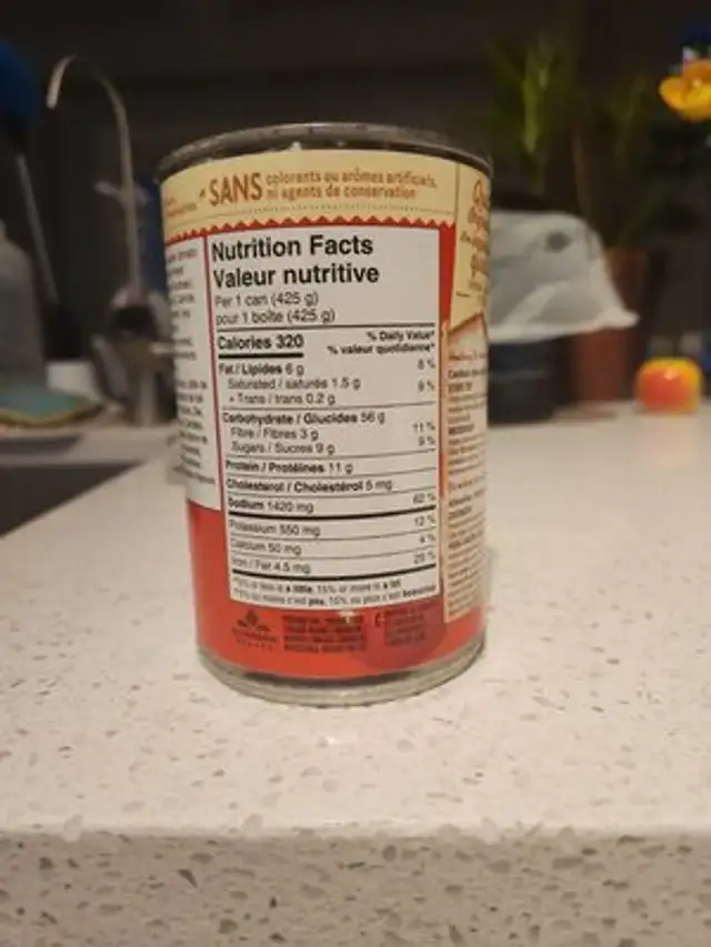 Ravioli Au Boeuf Extra-farci nutrition facts table