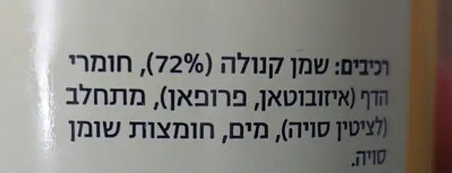 Unknown ingredients label