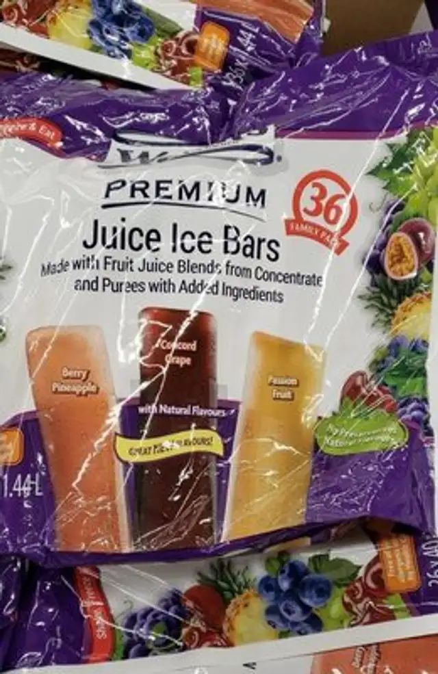 Juice ice bars