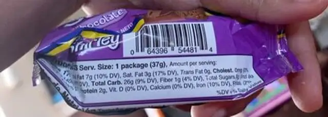 Shirley nutrition facts table