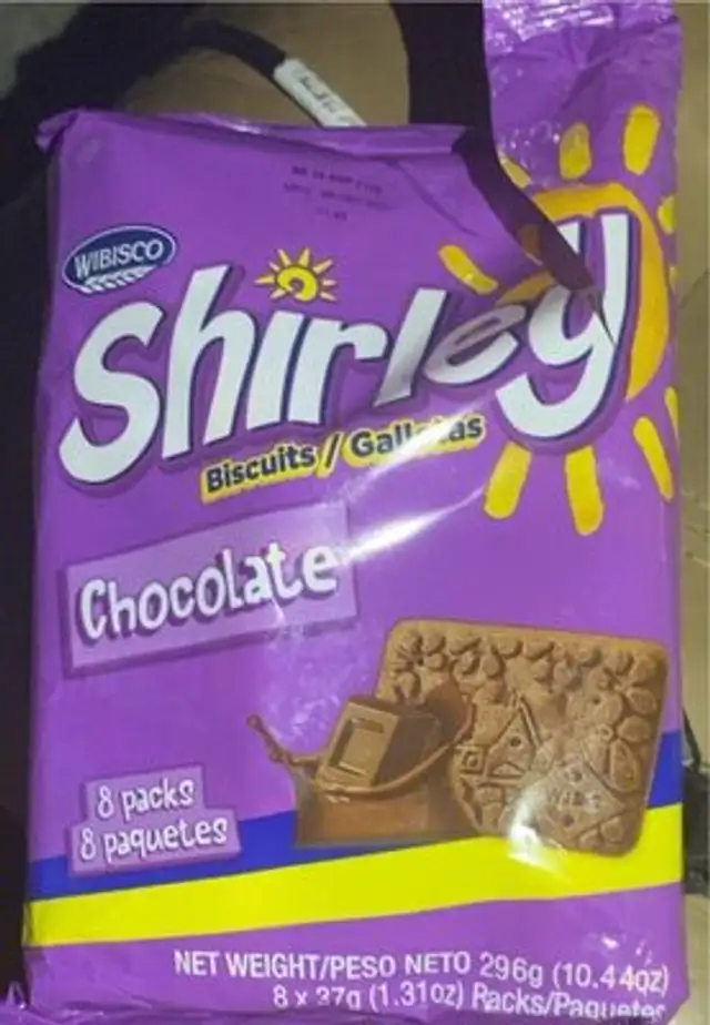 Shirley Chocolate Biscuit front packaging