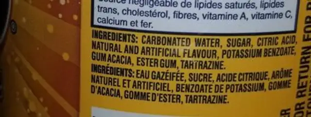 pop ingredients label
