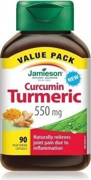 Jamieson Curcumin Turmeric 550MG 90 Vcaps front packaging