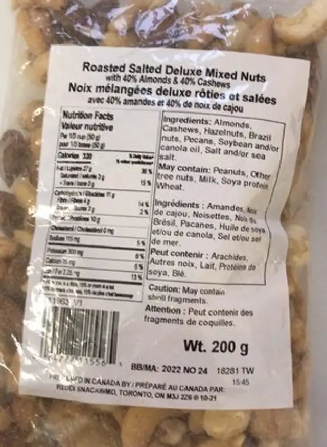 Roasted salted deluxe mixed nuts