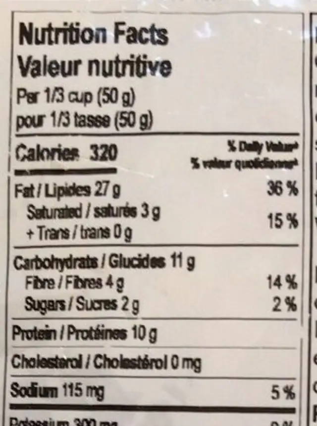Roasted salted deluxe mixed nuts nutrition facts table
