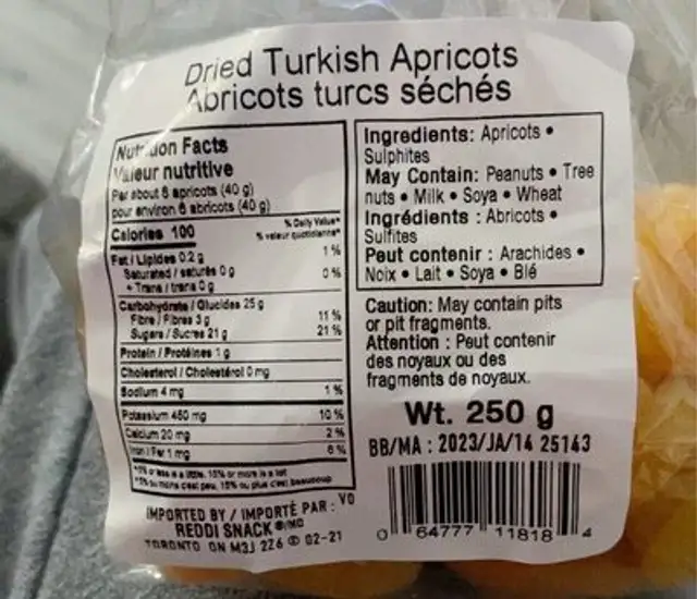Dried turkish apricots