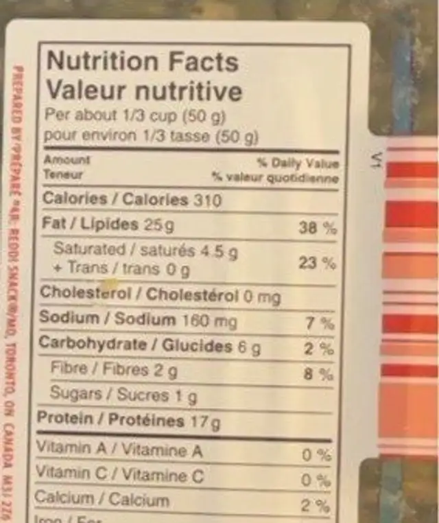 Pumkin seeds nutrition facts table