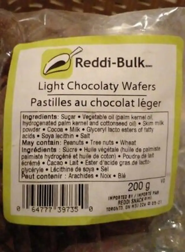 Pastilles au chocolat léger
