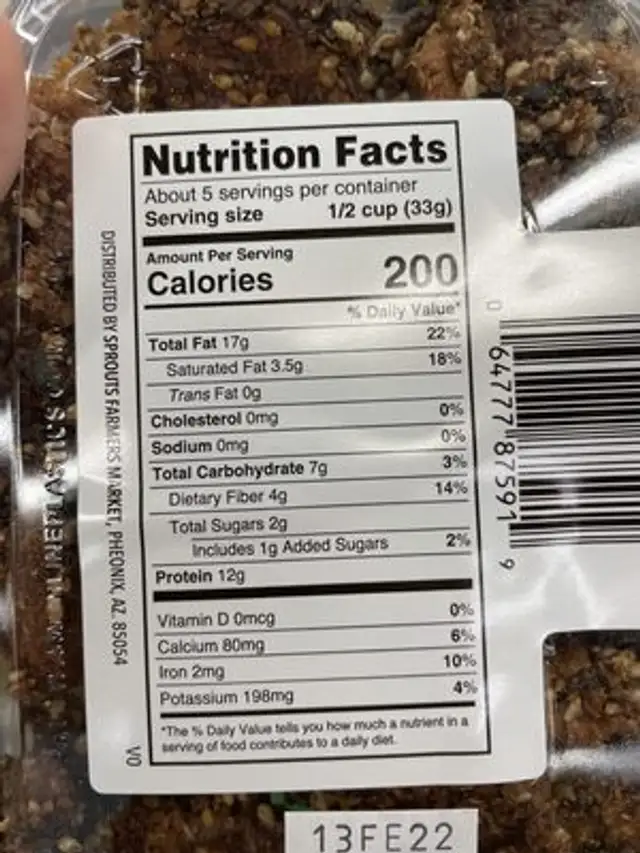 Unknown ingredients label