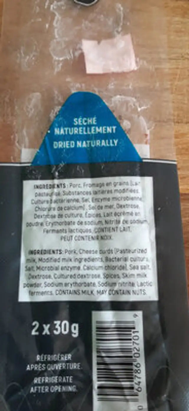 Unknown ingredients label