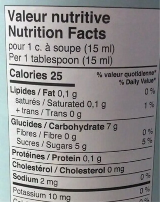 Mures blackberry nutrition facts table