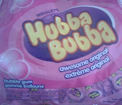 Bubble gum front packaging