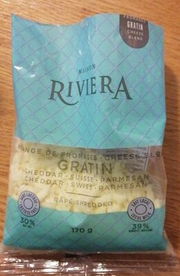 Mélange de Fromages GRATIN Cheddar Suisse Parmesan Rapé