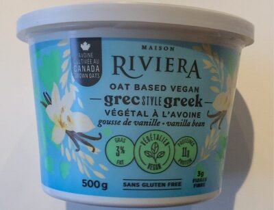 Oat Based Vegan Style Greek - Vanilla Bean