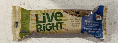 Blueberry Peanut Dark Chocolate Granola Bar