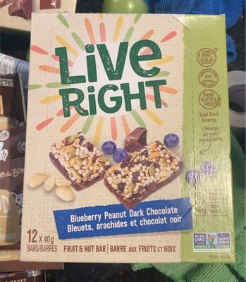 Blueberry Peanut Dark Chocolate Granola Bar