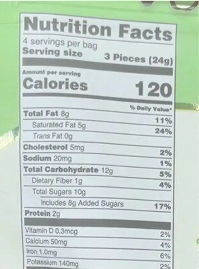 Milk Chocolate sprinkled with hemp hearts nutrition facts table