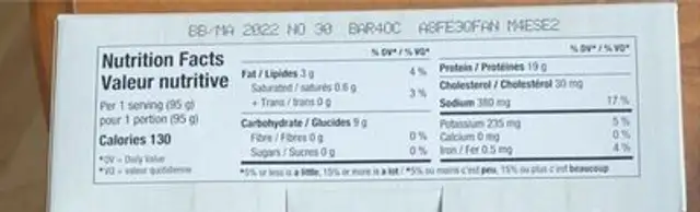 Snackit - Lemon & Pepper nutrition facts table