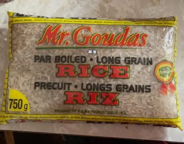 Par boiled long grain rice