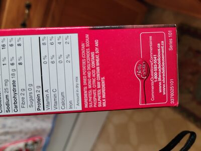 Pommes De Terre (maison) ingredients label