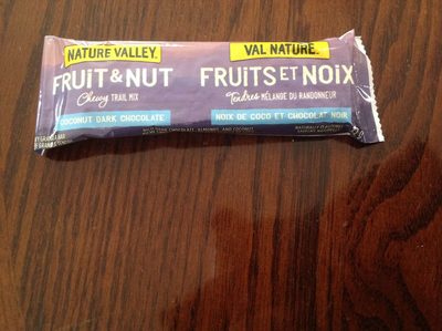 Fruit & Nut Chewy Trail Mix Coconut Dark Chocolate front packaging
