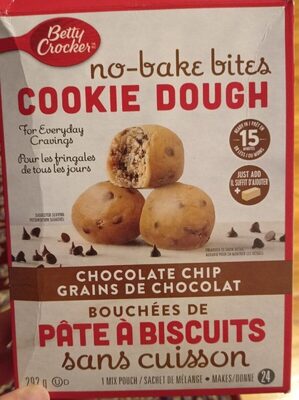 Bouchées de pâte à biscuits sans cuisson front packaging