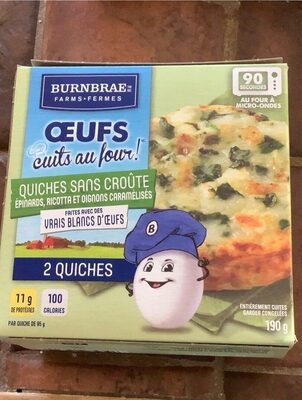 Quiches sans croûte épinards ricotta oignons caramélisés