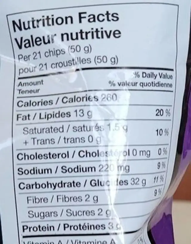 Issac'cs notebook nutrition facts table