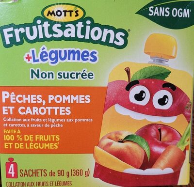 Collation aux pommes et carottes, à saveur de pêche