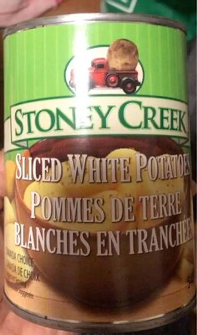 Sliced white potatoes