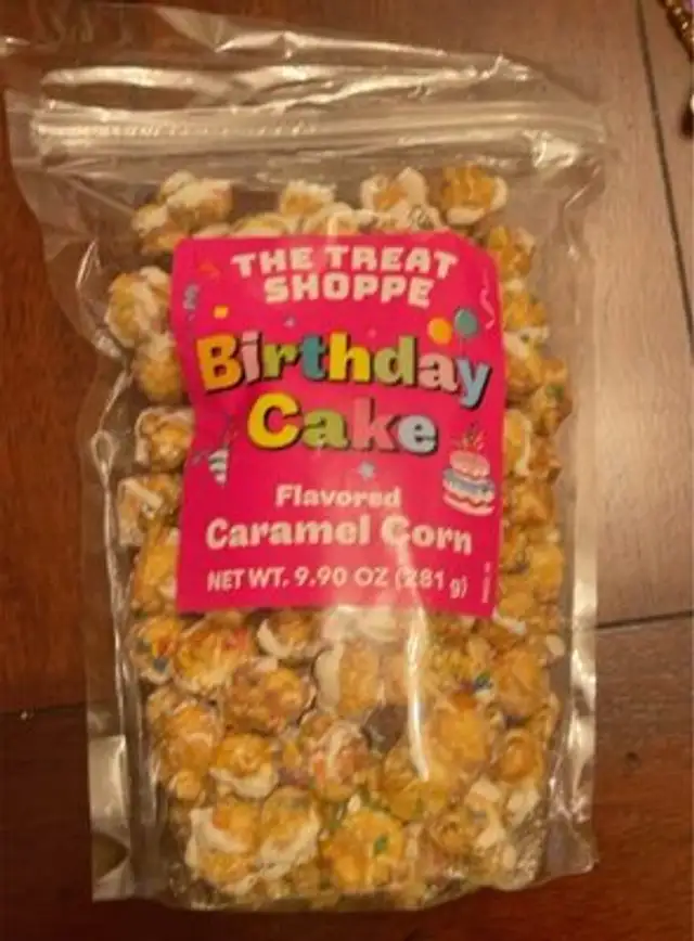 Birthday Cake Flavored Caramel Corn