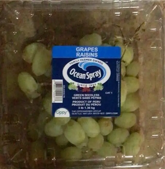 Seedless green grapes