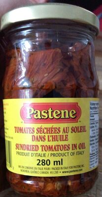 Sundried tomatoes in oil front packaging