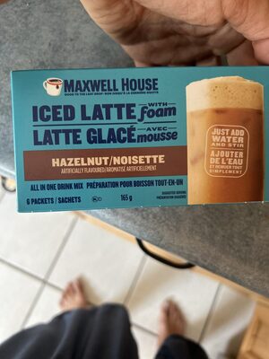 iced latte with foam front packaging